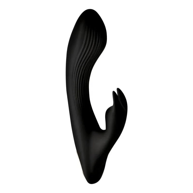 7x Bendable Silicone Rabbit Vibrator - Black
