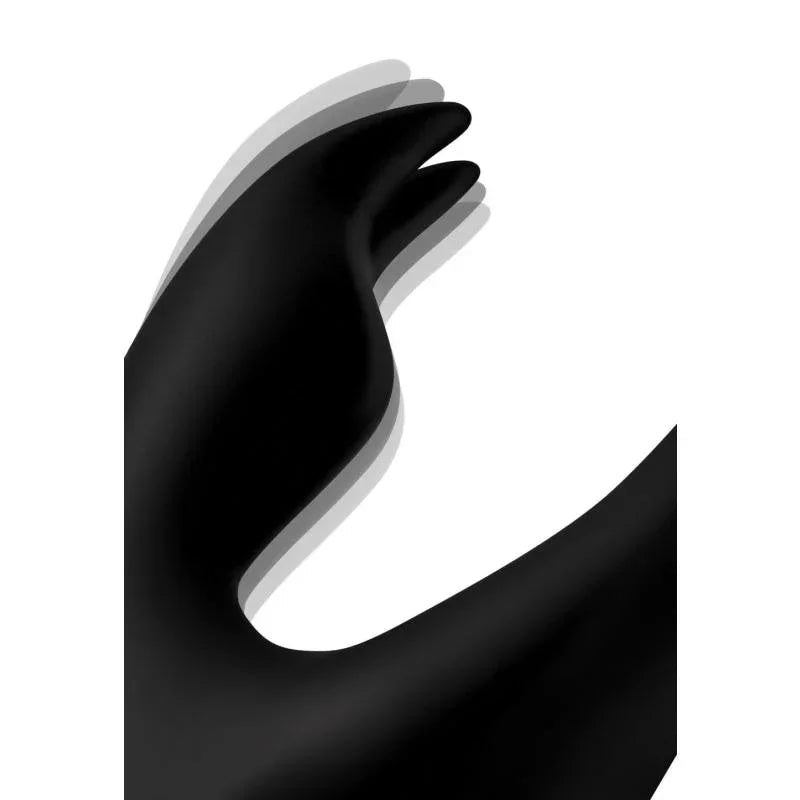 7x Bendable Silicone Rabbit Vibrator - Black