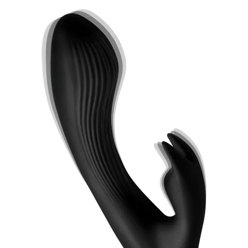 7x Bendable Silicone Rabbit Vibrator - Black