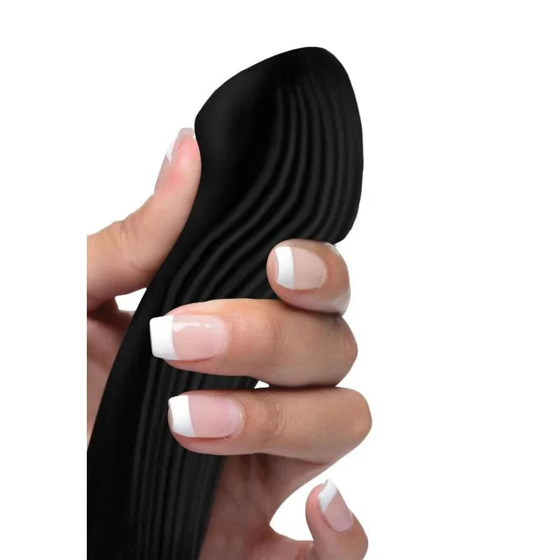 7x Bendable Silicone Rabbit Vibrator - Black