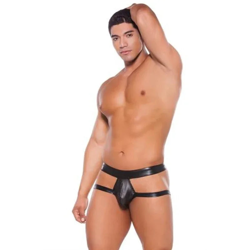 Wet Look Shorts - One Size - Black