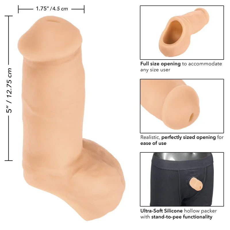 Packer Gear 5""/12.75 Cm Ultra-Soft Silicone Stp - Ivory