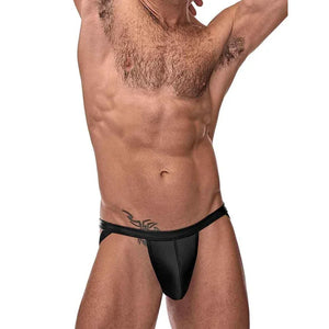Cage Matte Strappy Ring Jock - S/ M - Black