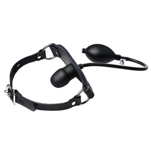 Silencer Inflatable Locking Penis Gag - Black