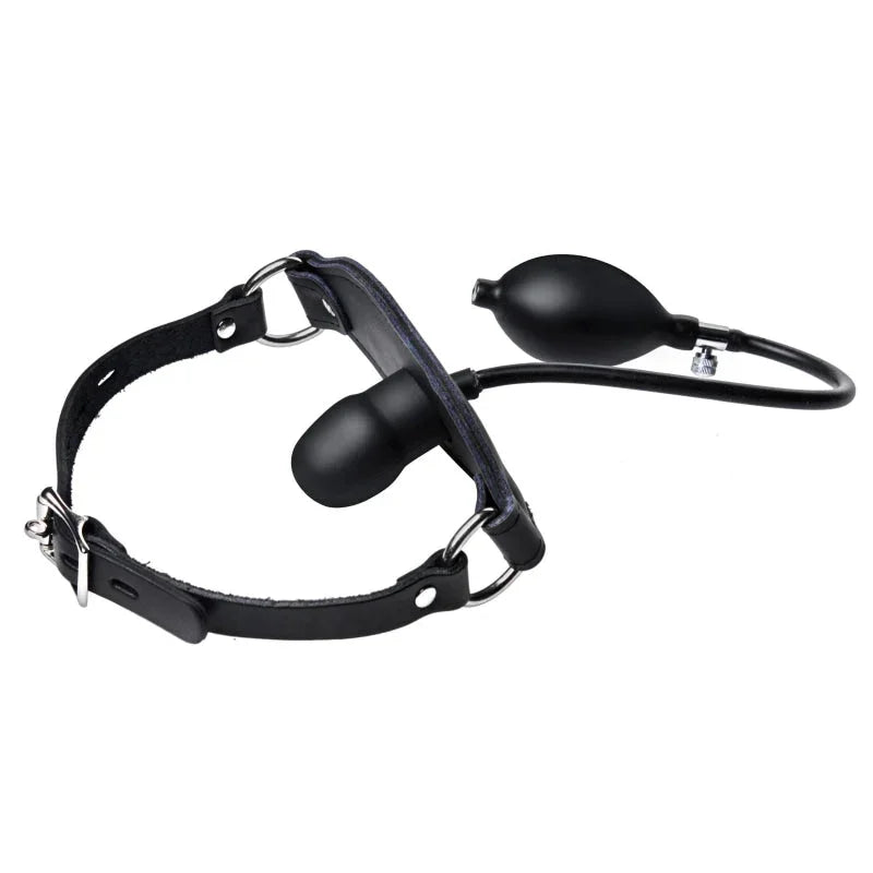 Silencer Inflatable Locking Penis Gag - Black