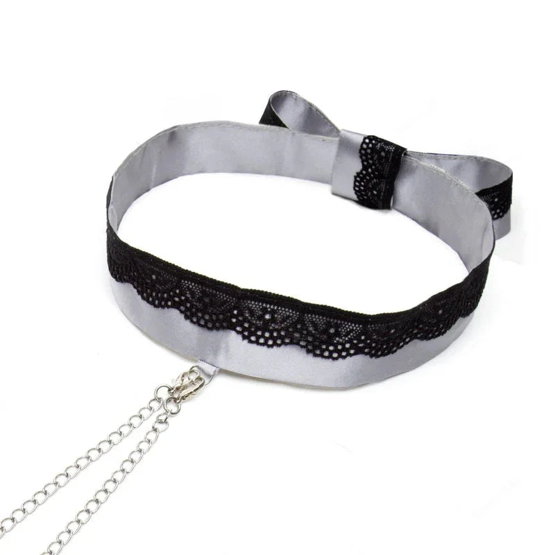 Fifty Shades of Grey Play Nice Satin Collar and Nipple Clamps