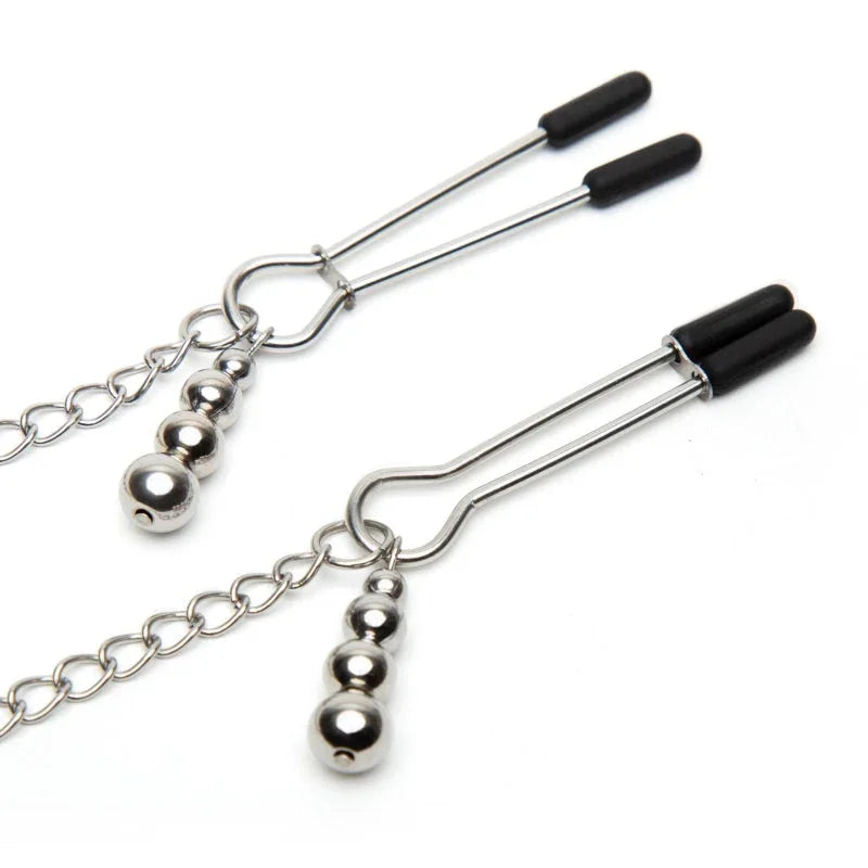 Fifty Shades of Grey Play Nice Satin Collar and Nipple Clamps