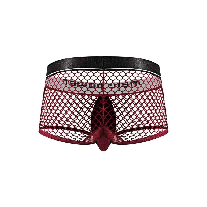 Cock Pit Net Mini Cock Ring Short - Small - Burgundy