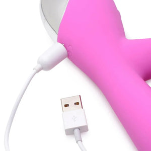 Shegasm 5 Star 7x Suction Come- Hither Silicone Rabbit - Pink