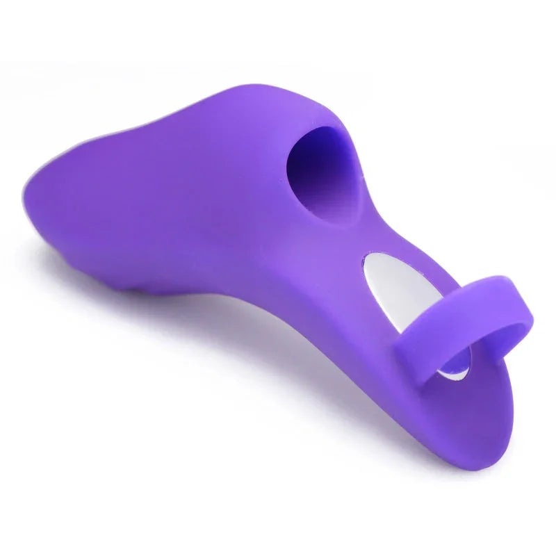 7x Finger Bang Her Pro Silicone Vibrator - Purple