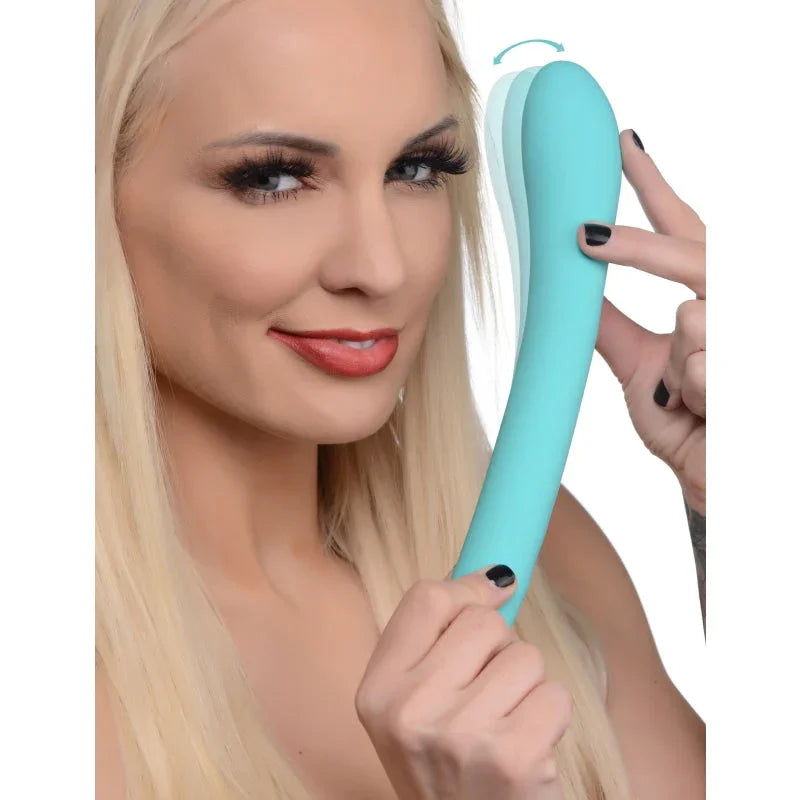 5 Star 9x Come-Hither G-Spot Silicone Vibrator - Teal