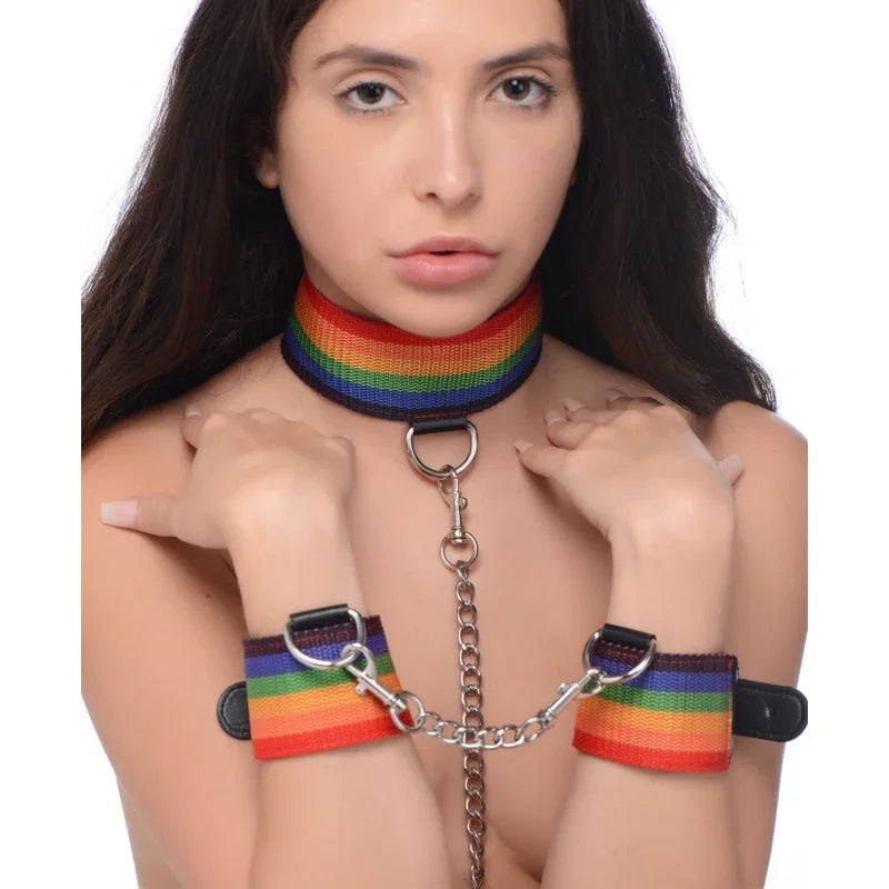 Kinky Pride Rainbow Bondage Set