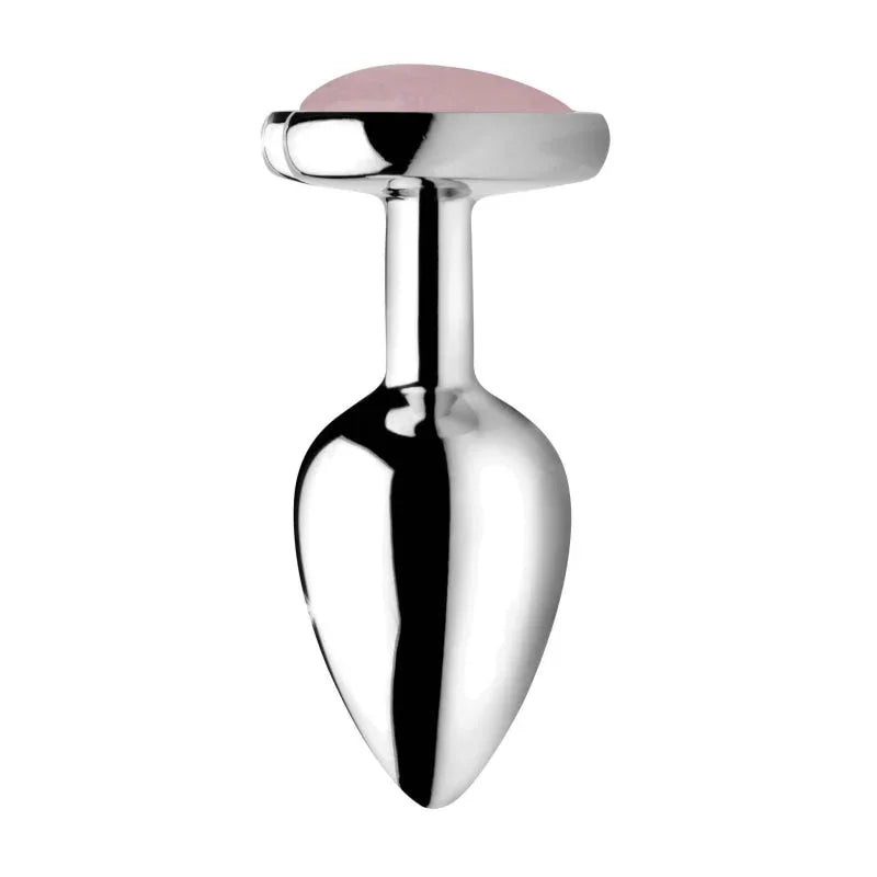 Rose Quartz Heart Anal Plug -Small