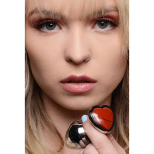 Red Jasper Heart Anal Plug - Small