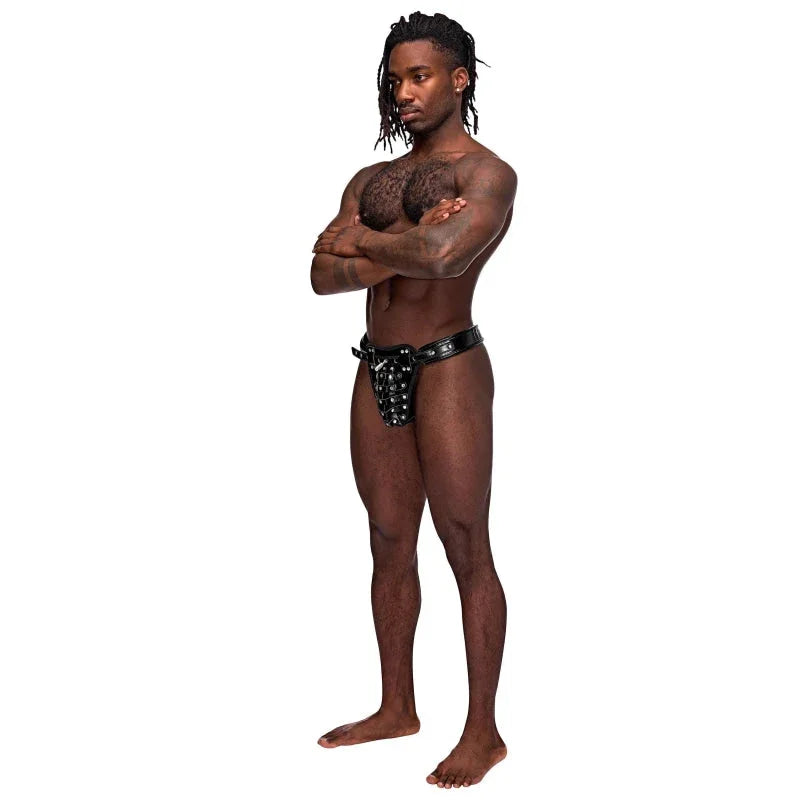Taurus Leather Thong - One Size - Black