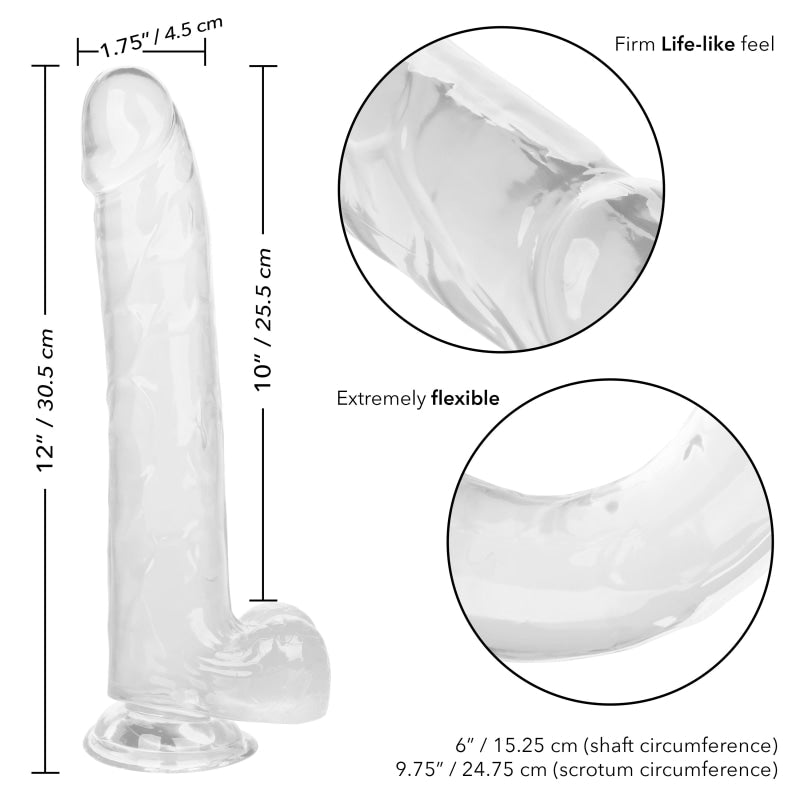 Size Queen 10 inch/25.5 Cm - Clear