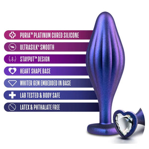 Anal Adventures Matrix - Wavy Bling Plug - Sapphire
