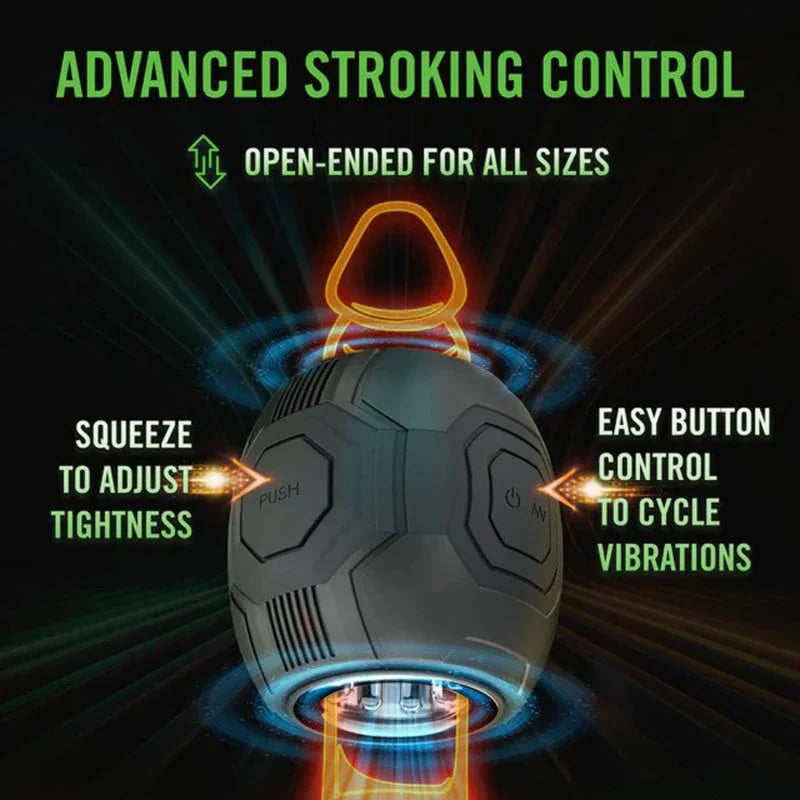 M for Men - Dome X - Vibrating Masturbator - Black