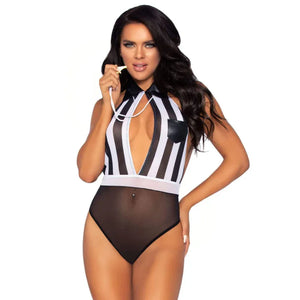 2 Pc - Bedroom Ref Roleplay Teddy Set - Onesize - Black - MyPleasure