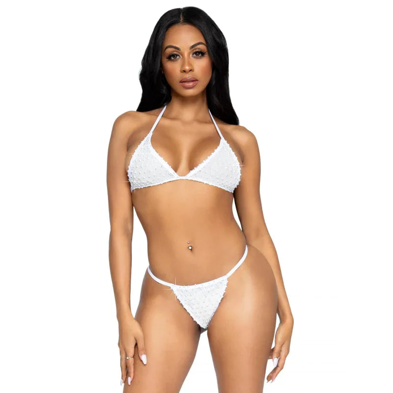 2 Pc Tempest Bikini Set - White- One Size - MyPleasure