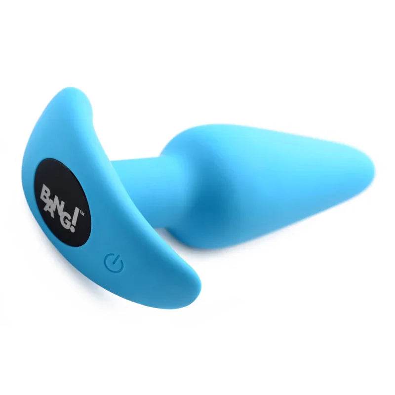 21x Silicone Butt Plug With Remote - Blue - MyPleasure