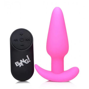 21x Silicone Butt Plug With Remote - Pink - MyPleasure