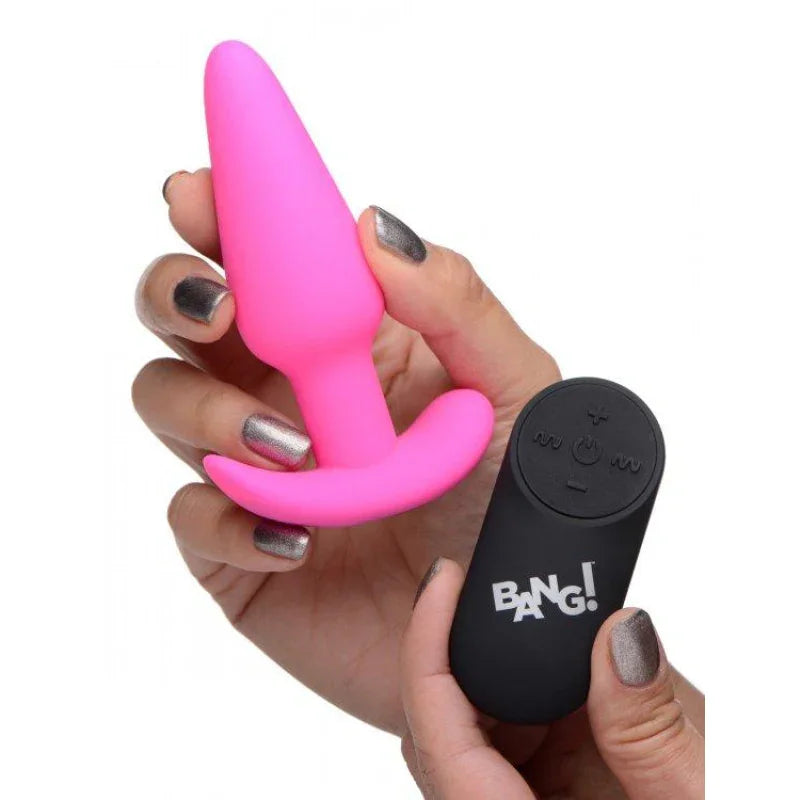 21x Silicone Butt Plug With Remote - Pink - MyPleasure