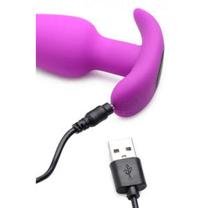 21x Silicone Butt Plug With Remote - Purple - MyPleasure