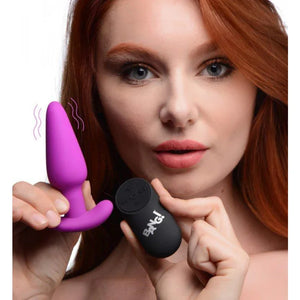 21x Silicone Butt Plug With Remote - Purple - MyPleasure