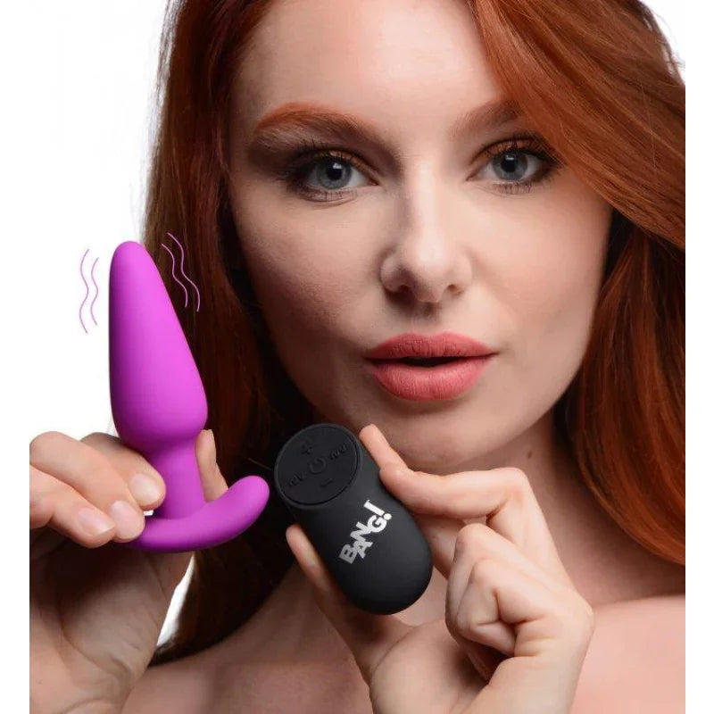 21x Silicone Butt Plug With Remote - Purple - MyPleasure