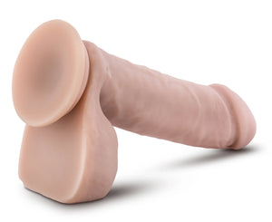 Dr. Skin Plus - 8 Inch Posable Dildo With Balls - Vanilla