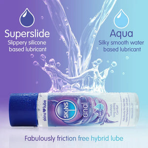 Skins Anal Hybrid Silicone and Water Based Lubricant 4.4 Fl Oz