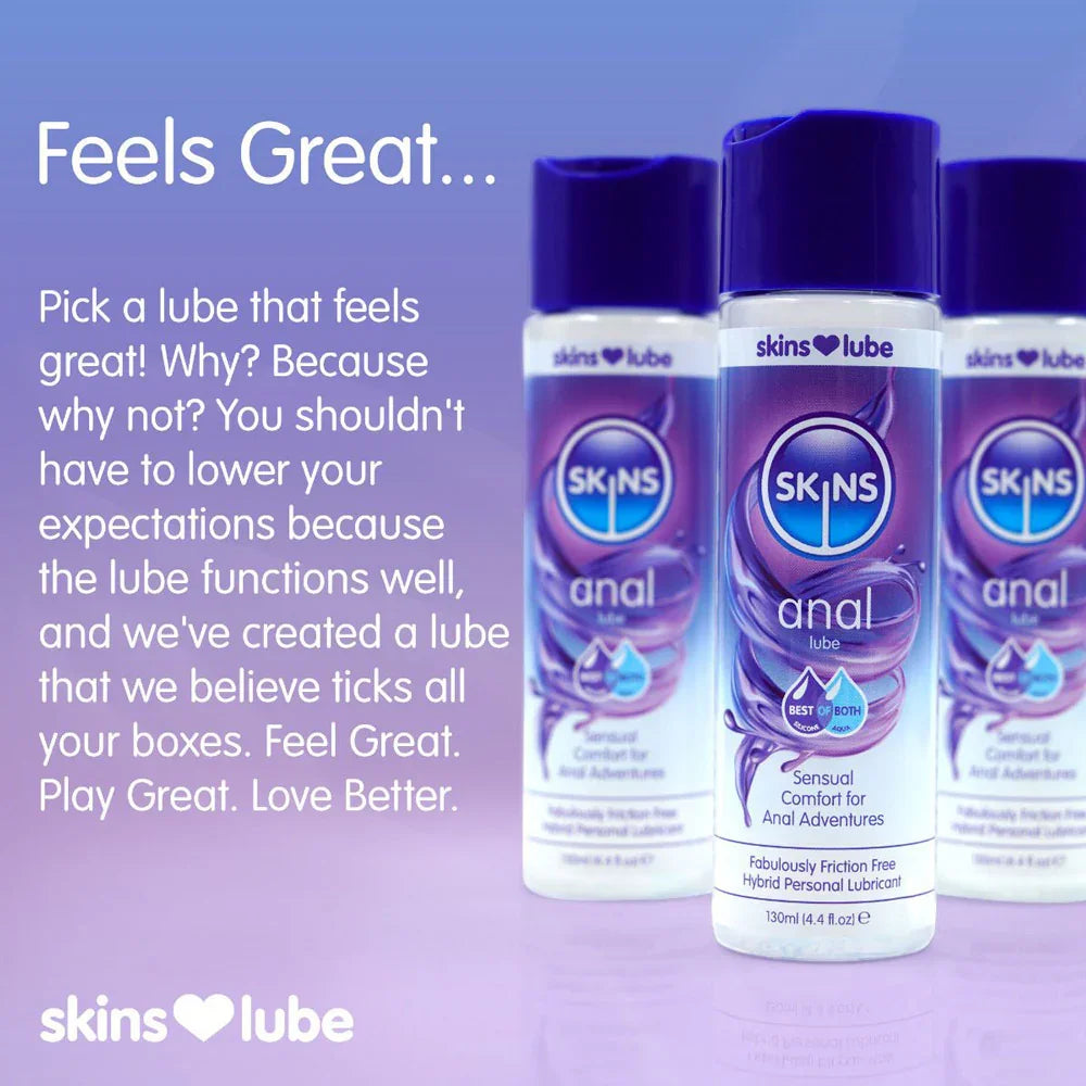 Skins Anal Hybrid Silicone and Water Based Lubricant 4.4 Fl Oz