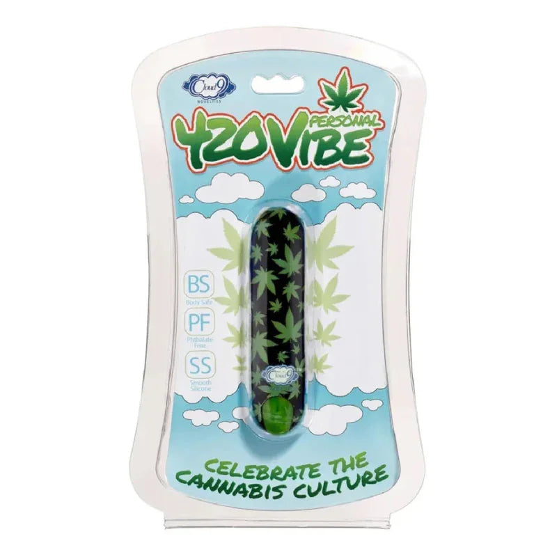 420 Stubby Vibe Cannabis Leaf - Black/green - MyPleasure