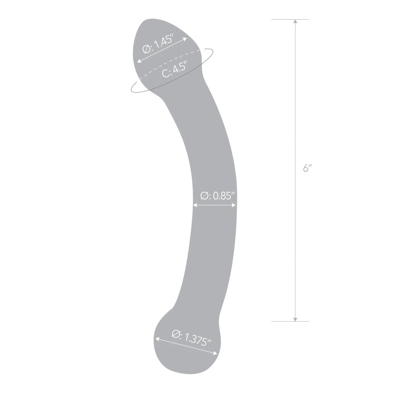 7 Inch Curved Glass G Spot Stimulator