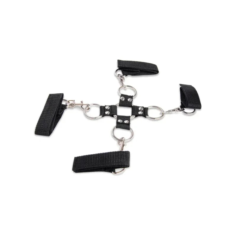 7 Pc Hogtie and Ball Gag Kit - Black - MyPleasure