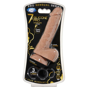 7" Silicone Pro Odorless Dong - Tan - MyPleasure