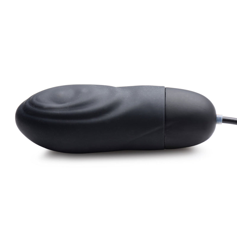 7x Pulsing Rechargeable Silicone Bullet- Black