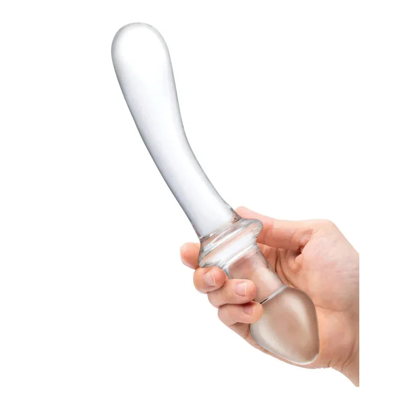 9 Inch Classic Curved Dual-Ended Dildo - Clear - MyPleasure