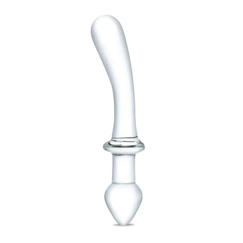 9 Inch Classic Curved Dual-Ended Dildo - Clear - MyPleasure