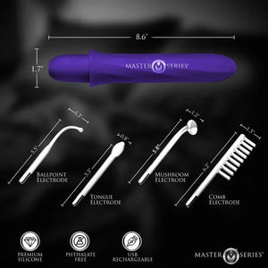 Elektrawand Rechargeable Violet Wand With Attachments Purple