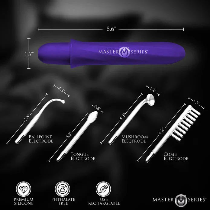 Elektrawand Rechargeable Violet Wand With Attachments Purple