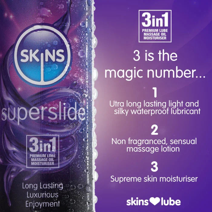 Skins Super Slide Silicone Based Lubricant 4.4oz