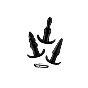 Thrill Trio Anal Plug Set - Black - MyPleasure