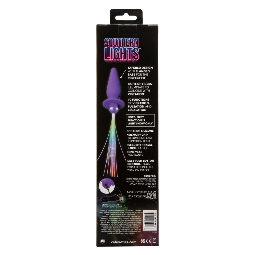 Southern Lights - Vibrating Light Up Anal Probe -  Purple