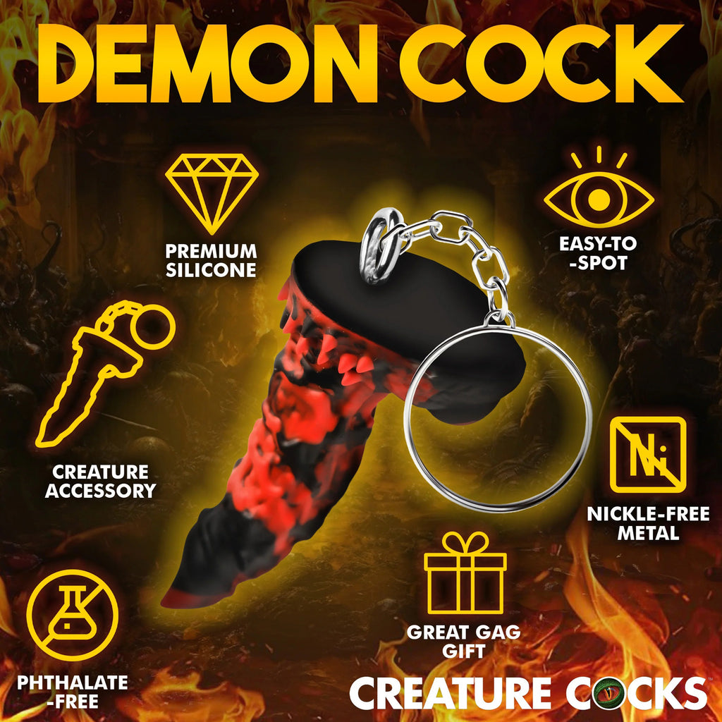 Fire Demon Keychain - Red/black