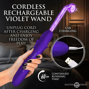 Elektrawand Rechargeable Violet Wand With Attachments Purple