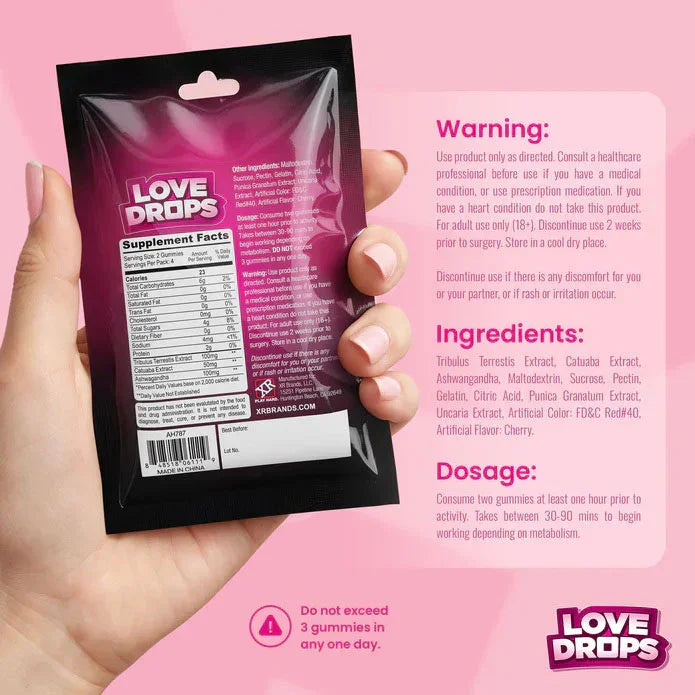 Love Drops Sexual Enhancement Gummies for Her - Excite Pop Display 12ct