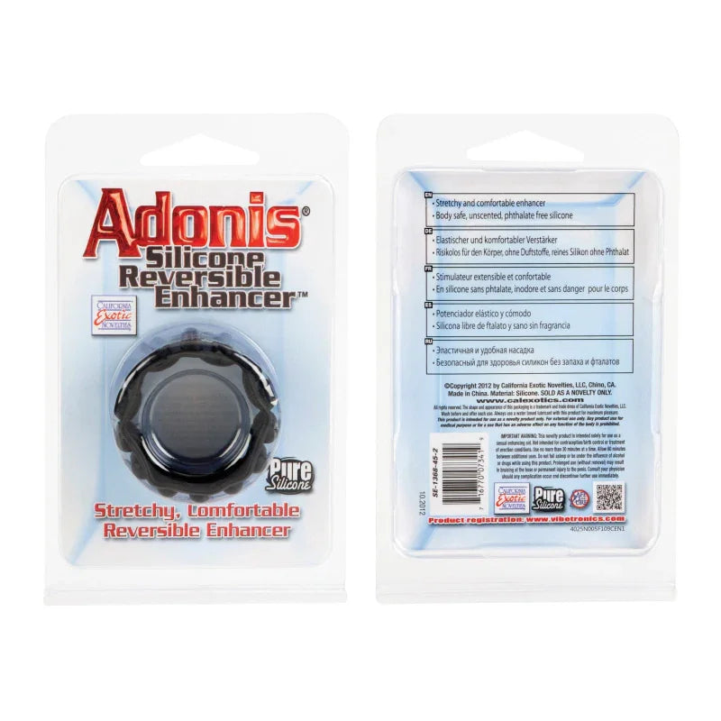 Adonis Silicone Reversible Enhancer - Black - MyPleasure