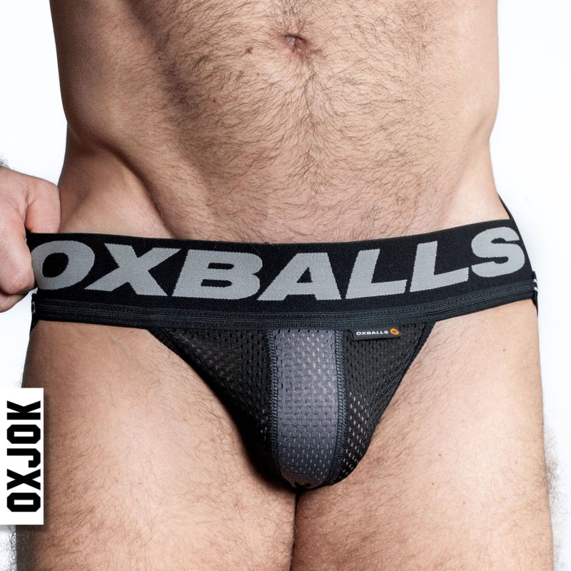 Airmesh Upthrust Slider-Strap Jock Tar Black Xl